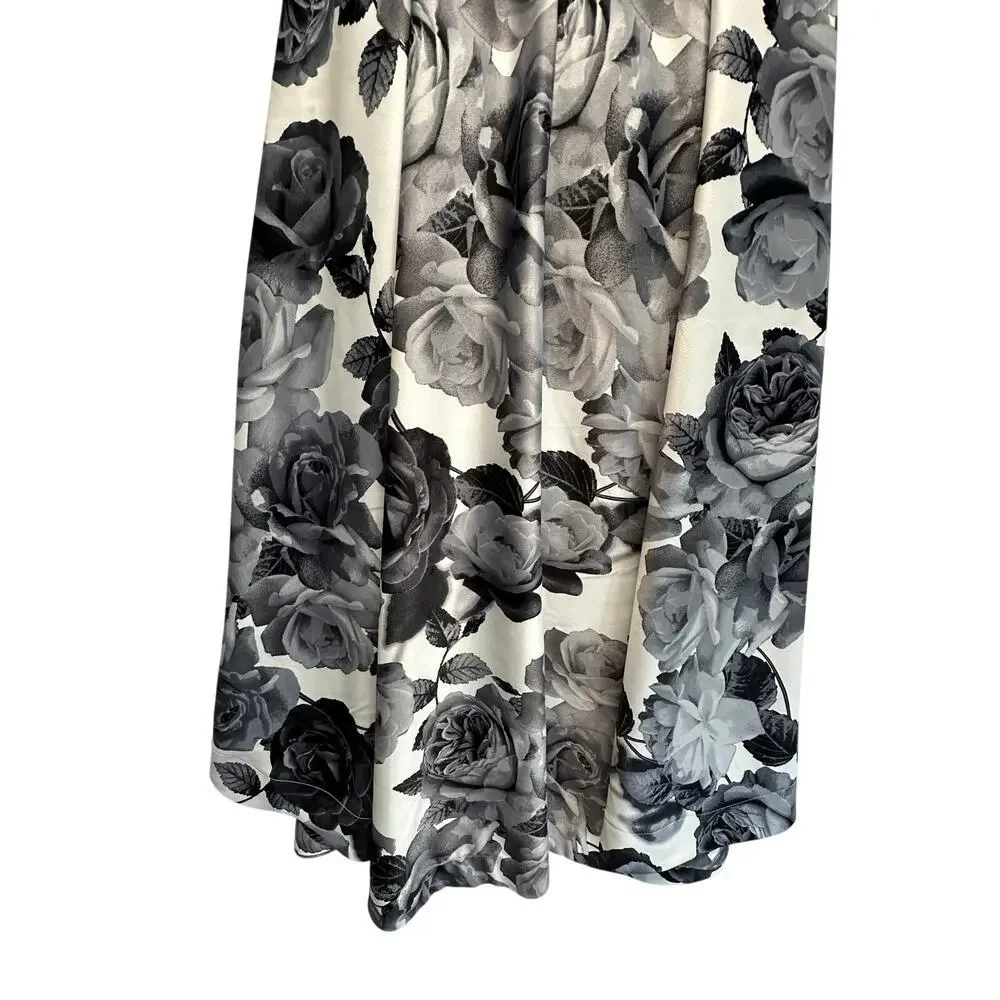 Speechless High Low Floral Gown Black Bodice White Rose Skirt 3 Whimsigoth Fairy